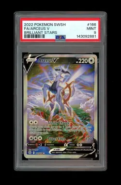 2022 Pokemon BRILLIANT STARS FULL ART ARCEUS V HOLO 166/172! PSA 9 MINT! - Image 1