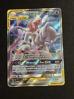 Pokemon TCG Mewtwo & Mew GX SM191 Tag Team Black Star Promo Sun & Moon - Image 1
