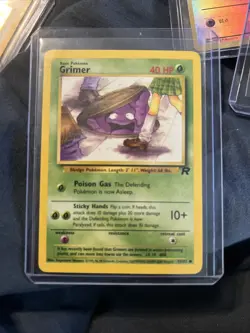 Pokemon TCG Rocket's Grimer 088 BANNED Original Art Team Rocket 1997 NM - Image 1