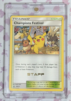 POKEMON TCG - CHAMPIONS FESTIVAL STAFF SM231 POKEMON WORLD CHAMPIONSHIP - Image 1