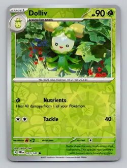 Reverse Holo Dolliv 022/182 Common Destined Rivals Pokemon - Image 1