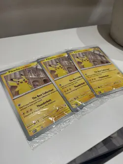 Pokemon TCG Pikachu at The Museum x3 Large Promo Sealed - Image 1