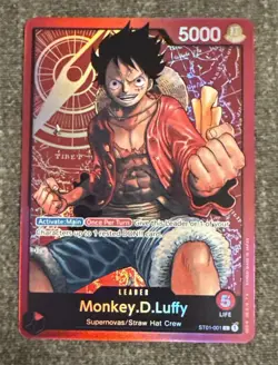 One Piece Tcg Monkey.D.Luffy - ST01-001 - Leader Pre-Errata - Image 1