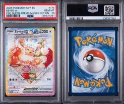 2025 Pokemon SVP EN Eevee ex #174 Promo PRE Super Premium Collection PSA 10 - Image 3