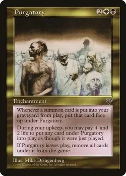 Magic the Gathering Purgatory Mirage 1996 Vintage Rare MTG Card - Image 1