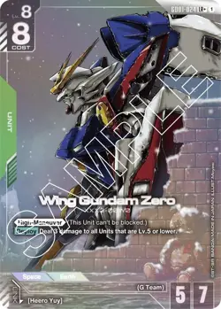 Gundam Card Game: Newtype Rising - Wing Gundam Zero (LR+) (GD01-024) NM - Image 1