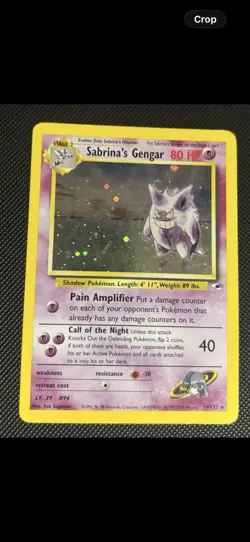 Pokemon TCG Gym Heroes Sabrina's Gengar Holo Rare Card 14/132 Unlimited - Image 1