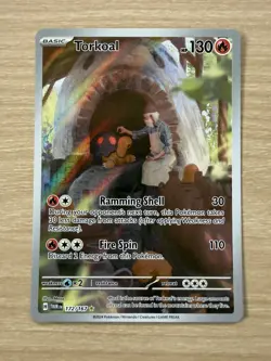 Pokemon TCG Torkoal Card 172/167 Twilight Masquerade Illustration Rare - NM / M - Image 1
