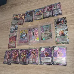 Dragon Ball TCG Collection Bundle Job Lot Rare Cards Holos 3 SLR, 10 leader, 4SR - Image 2