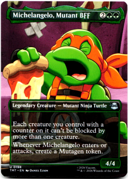 Michelangelo, Mutant BFF (BORDERLESS) - [Teenage Mutant Ninja Turtles] MTG 🌳 - Image 1
