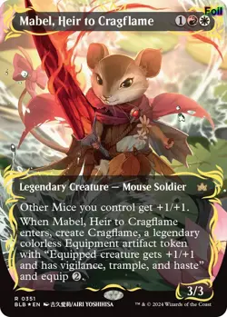 Mabel, Heir to Cragflame (Borderless) (Raised Foil) [BLB - 351]Foil - Image 1