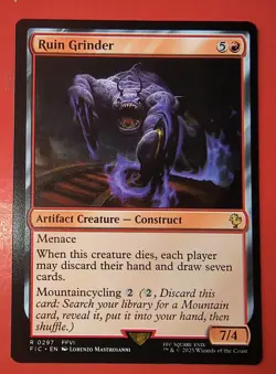 MTG, MAGIC: RUIN GRINDER, FIC, RARE, 0297 - NM - REGULAR FINISH - Image 1