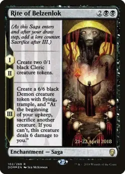 Rite of Belzenlok -Foil Medium Play MTG Promos: Prerelease Cards - Image 1