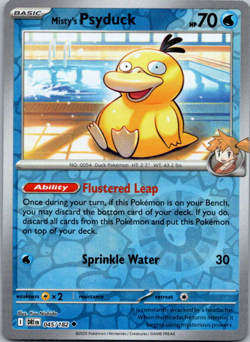 Misty's Psyduck 045/182 Destined Rivals Reverse Holo Pokemon - Image 1