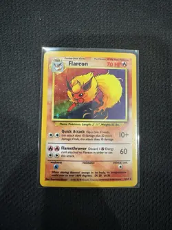 Pokemon TCG Flareon Jungle 3/64 Holo Unlimited Holo Rare - Image 1