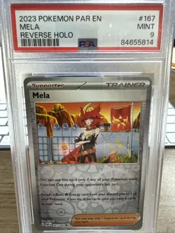 2024 Pokemon PAR EN-PARADOX RIFT MELA REVERSE HOLO #167 PSA NM-7 - Image 1
