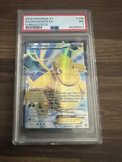 POKEMON DRAGONITE EX 2014 XY FURIOUS FISTS #108 FA PSA 7 - Image 1