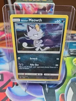 Pokemon Alolan Meowth SM43 Holo Black Star Promo NM - Image 1