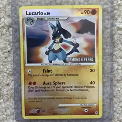 Pokemon Lucario Burger King Diamond & Pearl 006/130 Reverse Holo Promo - Image 1
