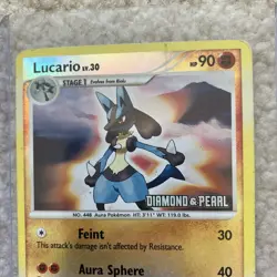 Pokemon Lucario Burger King Diamond & Pearl 006/130 Reverse Holo Promo - Image 5
