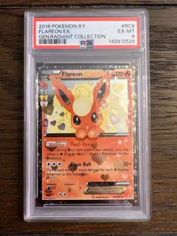 2016 Pokemon XY Radiant Collection RC6 Flareon EX PSA 6 - Image 1