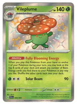 Vileplume 094/091 Shiny Rare Paldean Fates Pokemon NM/M - Image 1