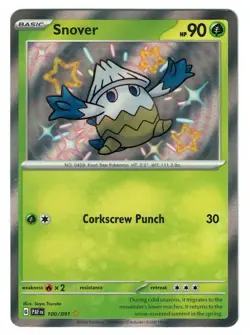 Snover 100/091 Shiny Rare Paldean Fates Pokemon NM/M - Image 1
