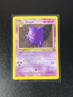 Pokemon Gengar 5/62 Holo Rare Fossil 1999 WotC MP - Surface Wear - Image 1