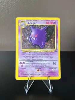 Pokemon Gengar 5/62 Holo Rare Fossil 1999 WotC MP - Surface Wear - Image 3