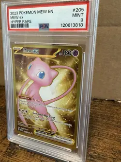 2023 POKEMON MEW EN-151 HYPER RARE #205 MEW EX PSA 9 - Image 2