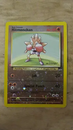Pokemon TCG Hitmonchan 2/9 Promo Best of Game WINNER STAMPED Holo - Image 1