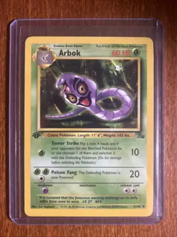 [NM] 1999 Pokemon Fossil Arbok 1st Edition #31/62 Uncommon - Image 1