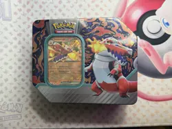Pokemon TCG Paldea Partners Skeledirge EX Tin 5 Booster Packs Factory Sealed - Image 1