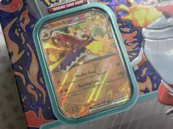 Pokemon TCG Paldea Partners Skeledirge EX Tin 5 Booster Packs Factory Sealed - Image 5
