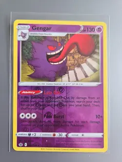 Gengar 057/198 Chilling Reign LP/NM POKEMON Reverse Holo - Image 1