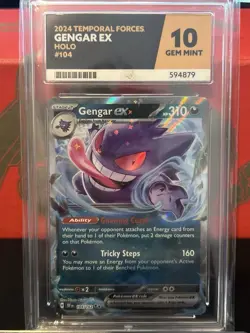 Pokemon TCG Gengar EX 104/162 Holo Rare Temporal Forces SV05 ACE 10 - Image 1