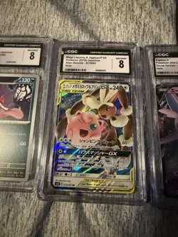 Pokemon TCG CGC graded lot jigglypuff lopunny tag team, espeon v, and gengar - Image 2
