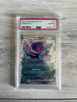 Pokemon Gengar ex 104/162 SV05 Temporal Forces Holo Double Rare Full Art PSA 10 - Image 1