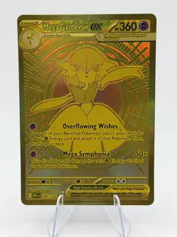 Pokemon TCG Mega Gardevoir EX 187/132 Mega Hyper Rare Gold Mega Evolutions - Image 1