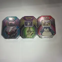 Pokemon TCG 2021 Knock Out Tins TCG SEALED Set of 3 Slorlax, Mimikyu,and Darkrai - Image 1