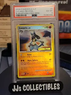 2008 Pokemon Lucario Reverse Holo Foil 6/130 Burger King Collection PSA 6 CGC... - Image 1