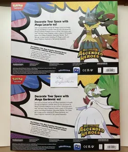 Pokemon TCG ASCENDED HEROES Premium Poster Collection Mega LUCARIO And GARDEVOIR - Image 2
