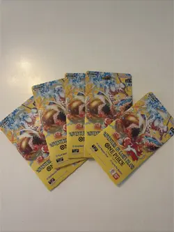 LOT Of 5 One Piece TCG OP15-EB04 Sleeved Booster Packs English Sealed Shipped - Image 1