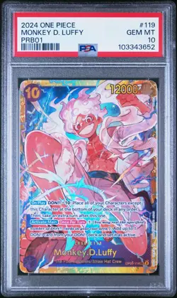 Monkey D Luffy PSA10 SEC OP05-119 One Piece - Image 1