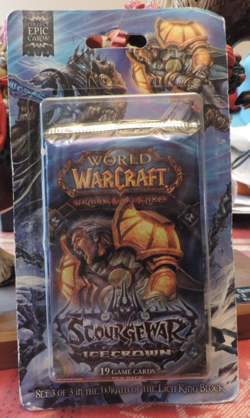 WORLD OF WARCRAFT BLISTER RACK PACK SCOURGEWAR ICECROWN BOOSTER #4 - Image 1
