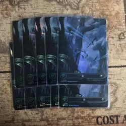 MTG Forest Borderless Foil Basic Land 10 Sheets - Image 1