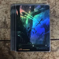 MTG Forest Borderless Foil Basic Land 10 Sheets - Image 2