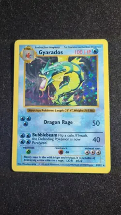 Gyarados 6/102 Shadowless Base Set Holo Rare Pokemon Card 1999 WOTC TCG Pokemon - Image 1