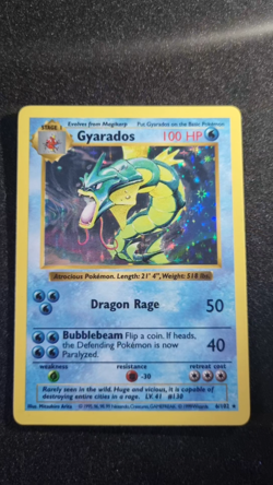Gyarados 6/102 Shadowless Base Set Holo Rare Pokemon Card 1999 WOTC TCG Pokemon - Image 2
