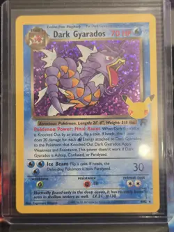 ✨ Dark Gyarados 8/82 Celebrations 25th Stamp Pokemon Rare Holo Pokemon TCG Card - Image 1